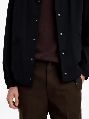 Pantalon décontracté en coton et lyocell - Marron — photo 3