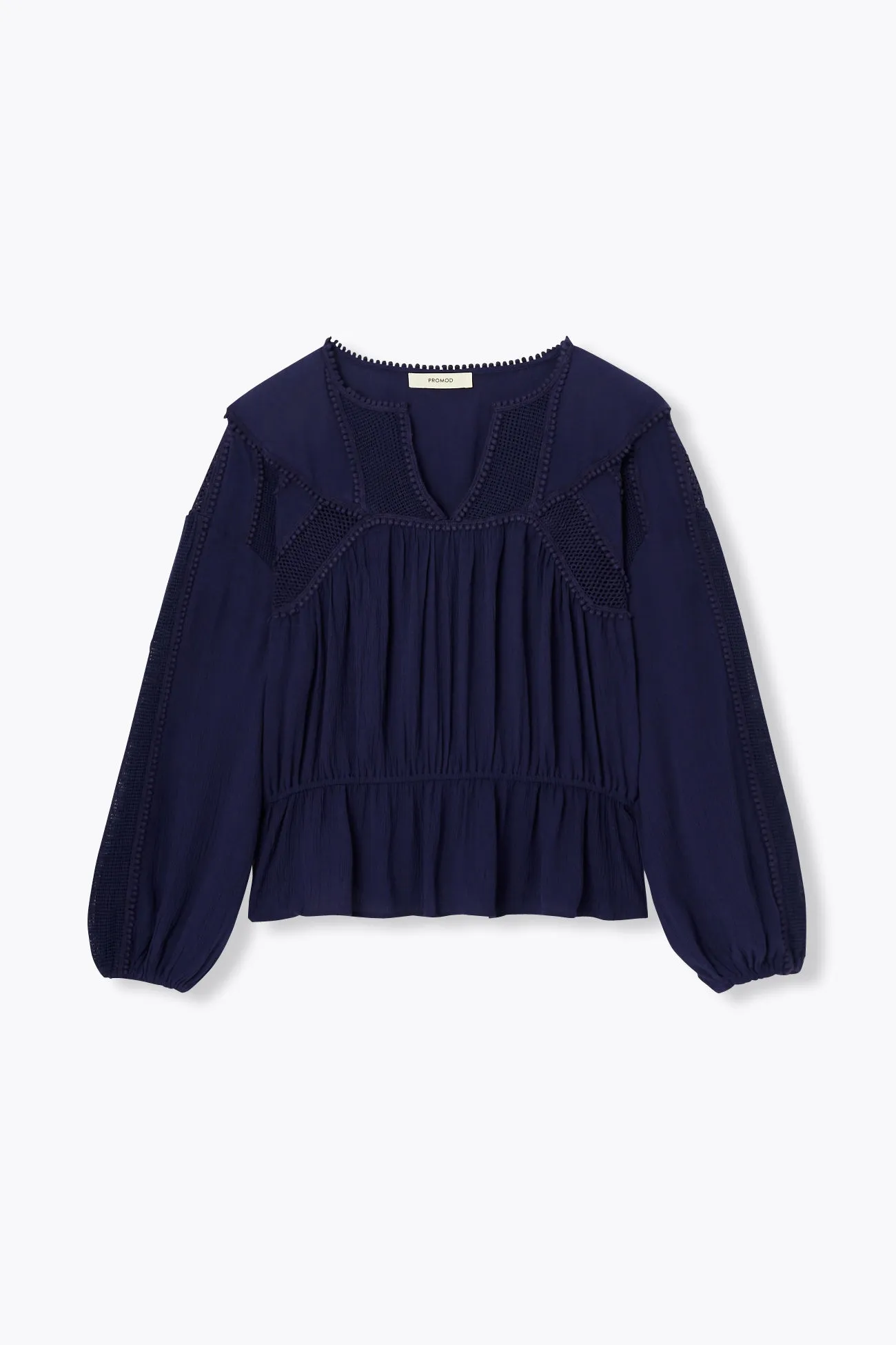 Blouse rétro unie Femme