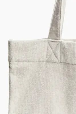Sac de plage en coton éponge - Taupe — photo 1