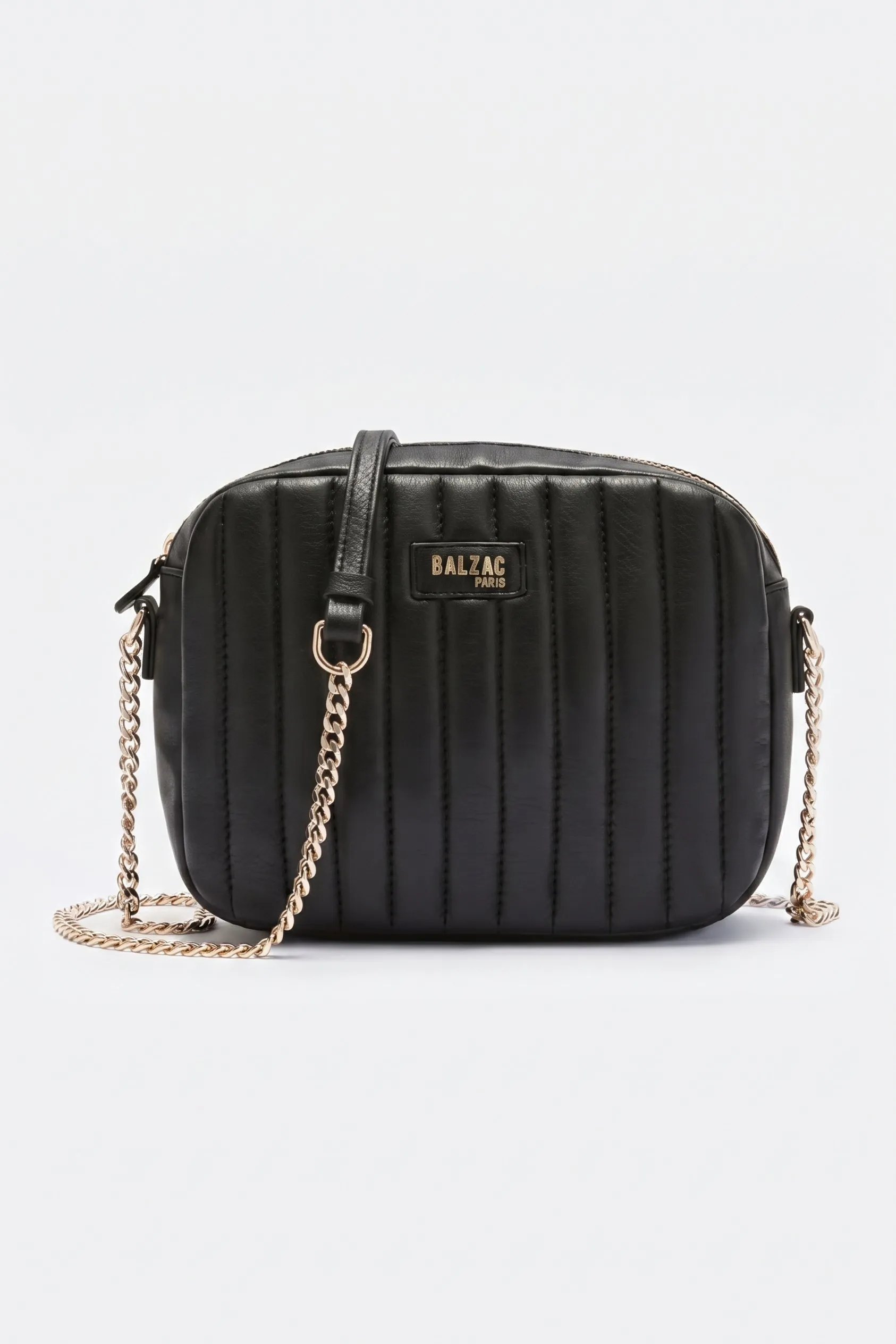 Sac César chaine noir lisse