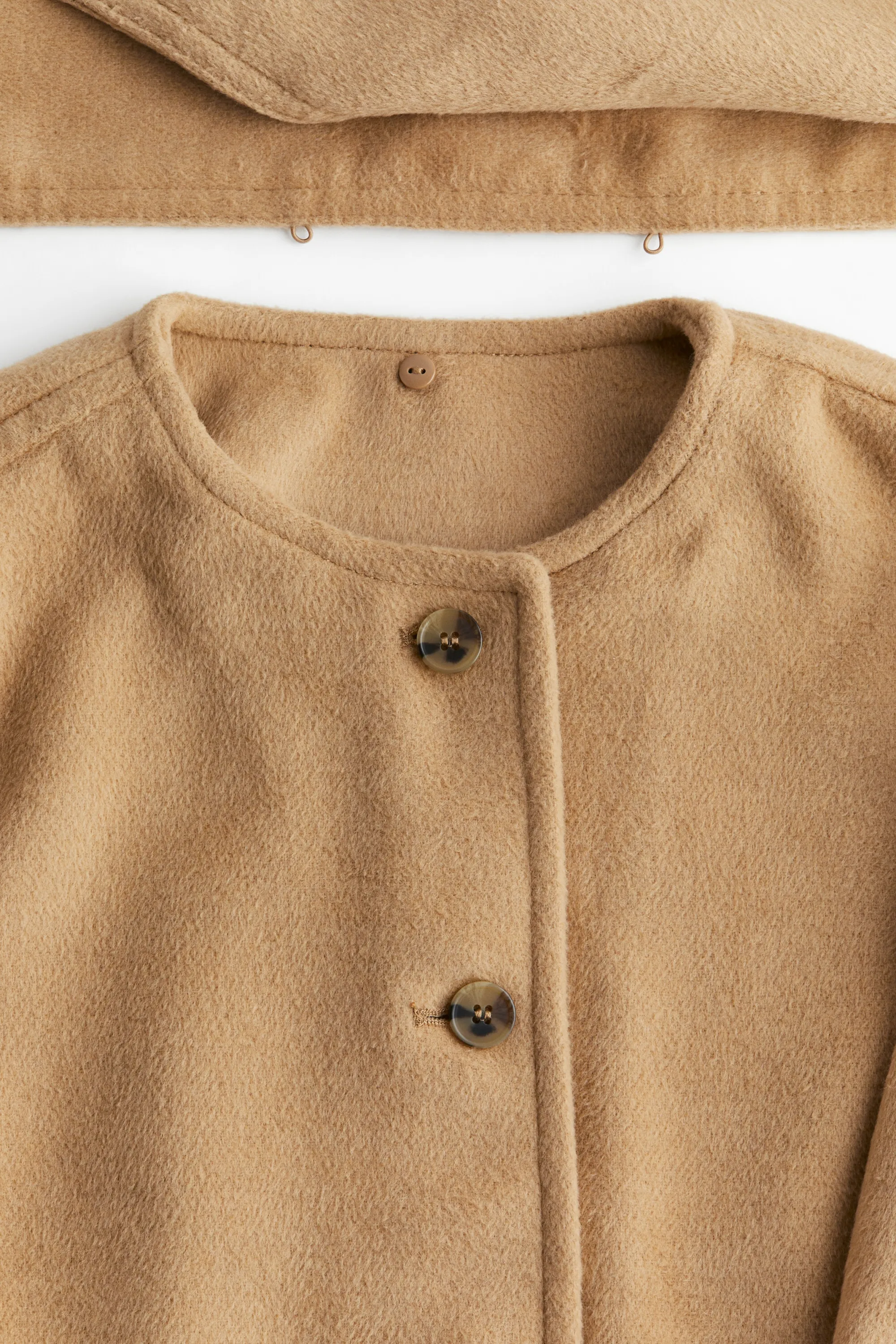 Veste en feutre avec écharpe - Beige
