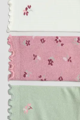 Lot de 7 paires de chaussettes - Rose/fleuri — photo 2