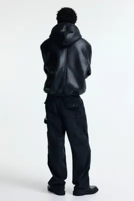 Pantalon Carpenter Loose Fit - Noir délavé — photo 3