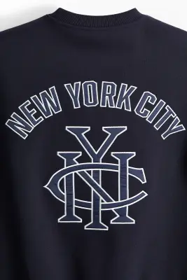 Sweat imprimé Loose Fit - Bleu marine/NYC — photo 5