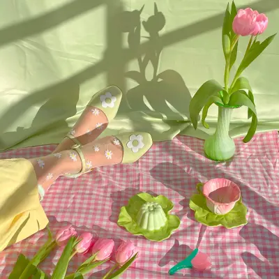 Chaussettes transparentes Pâquerette Coucou Suzette — photo 2