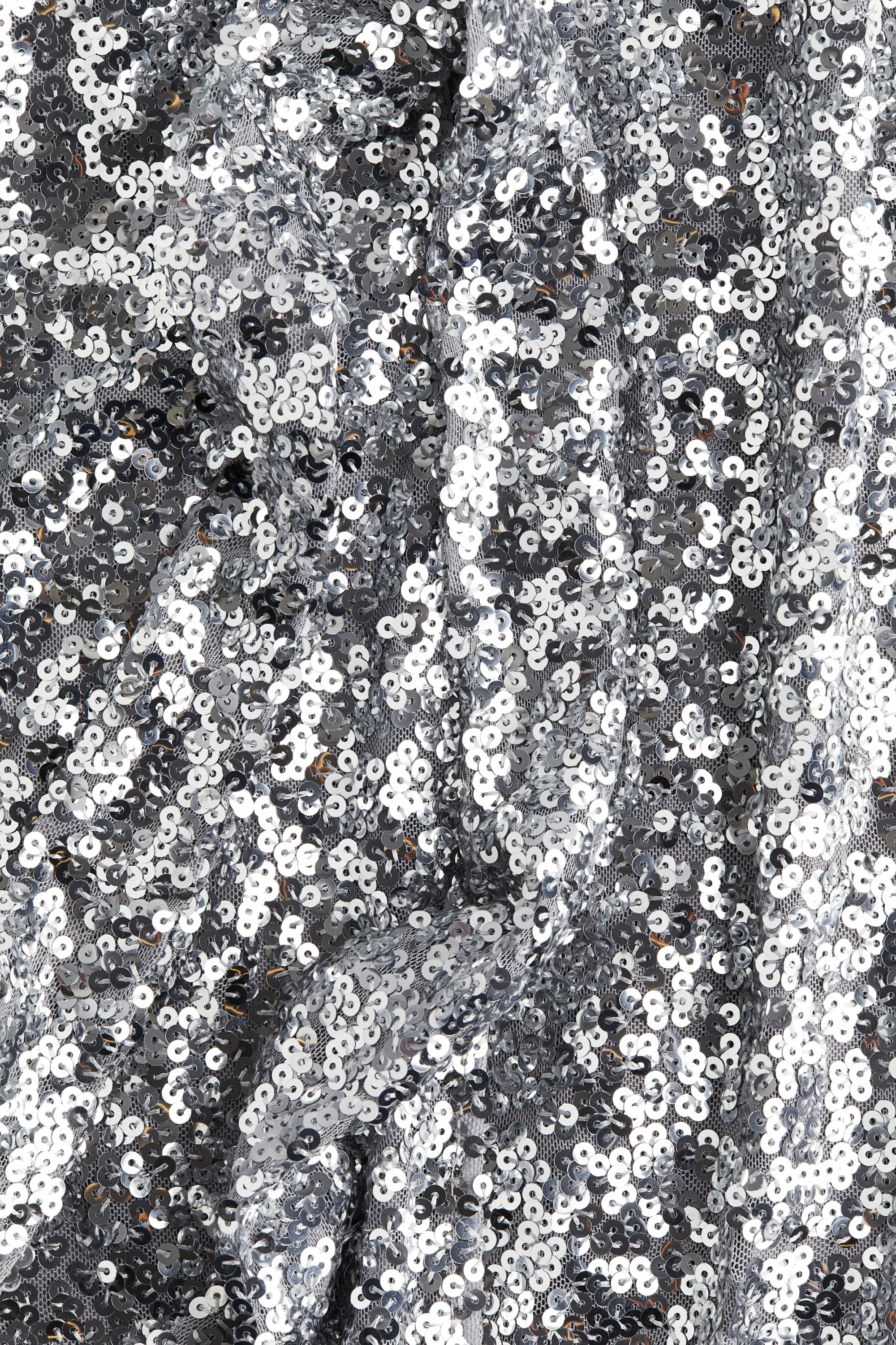 Robe portefeuille à sequins - Argenté