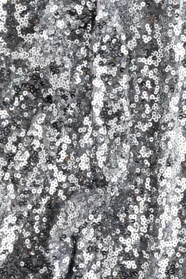 Robe portefeuille à sequins - Argenté