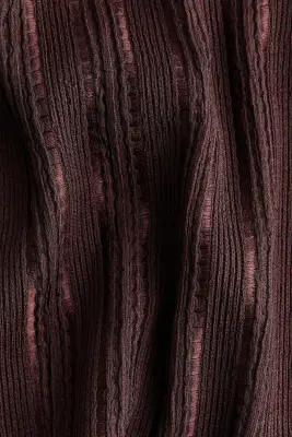 Top en jersey texturé - Marron foncé — photo 4