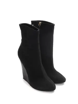 Bottes en veau velours noir et poulain noir Px boutique 800€ Taille 40 — photo 2