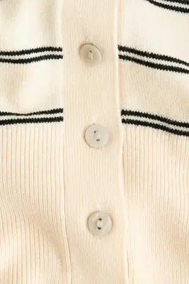 Gilet en maille fine - Beige clair/rayé — photo 4