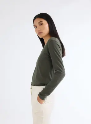 T-shirt en coton et cachemire — photo 4