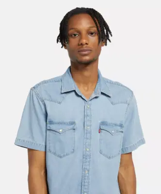 LEVIS CHEMISE CLASSIC WESTERN Bleu ciel — photo 4