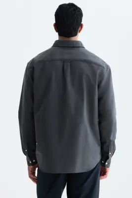 Chemise Oxford Regular Fit - Gris foncé — photo 2