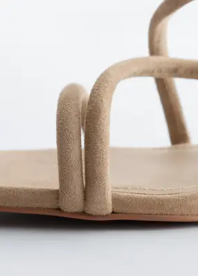 Sandales à talons épais et brides - Beige — photo 3