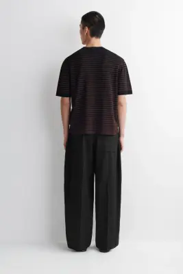 PANTALON BARREL DÉCONTRACTÉ TAILLE AJUSTABLE - NOIR — photo 4