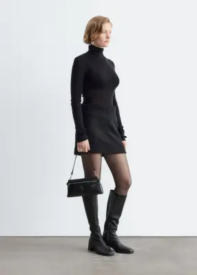 Mini-jupe taille basse - Noir — photo 5