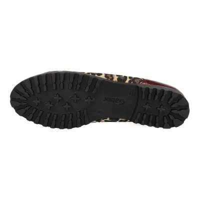 Ballerines Gabor 74.100.32 Léopard Bordeaux - Cuir Grande Pointure Femme — photo 4