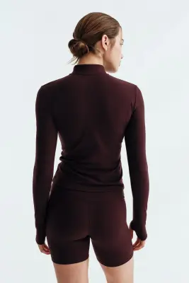 Veste de sport zippée SoftMove™ - Prune chocolat — photo 2