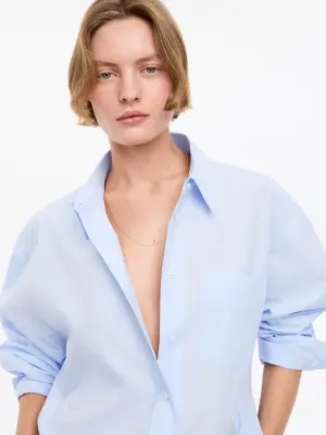 Chemise en coton - Bleu ciel — photo 3