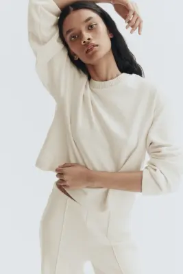 Sweat oversize - Beige clair — photo 3