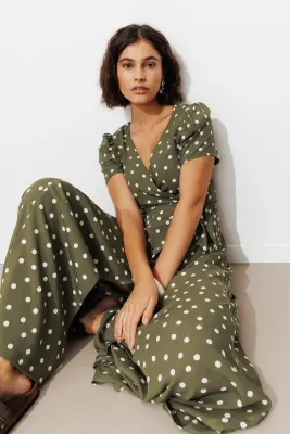 Robe longue à pois Femme — photo 2