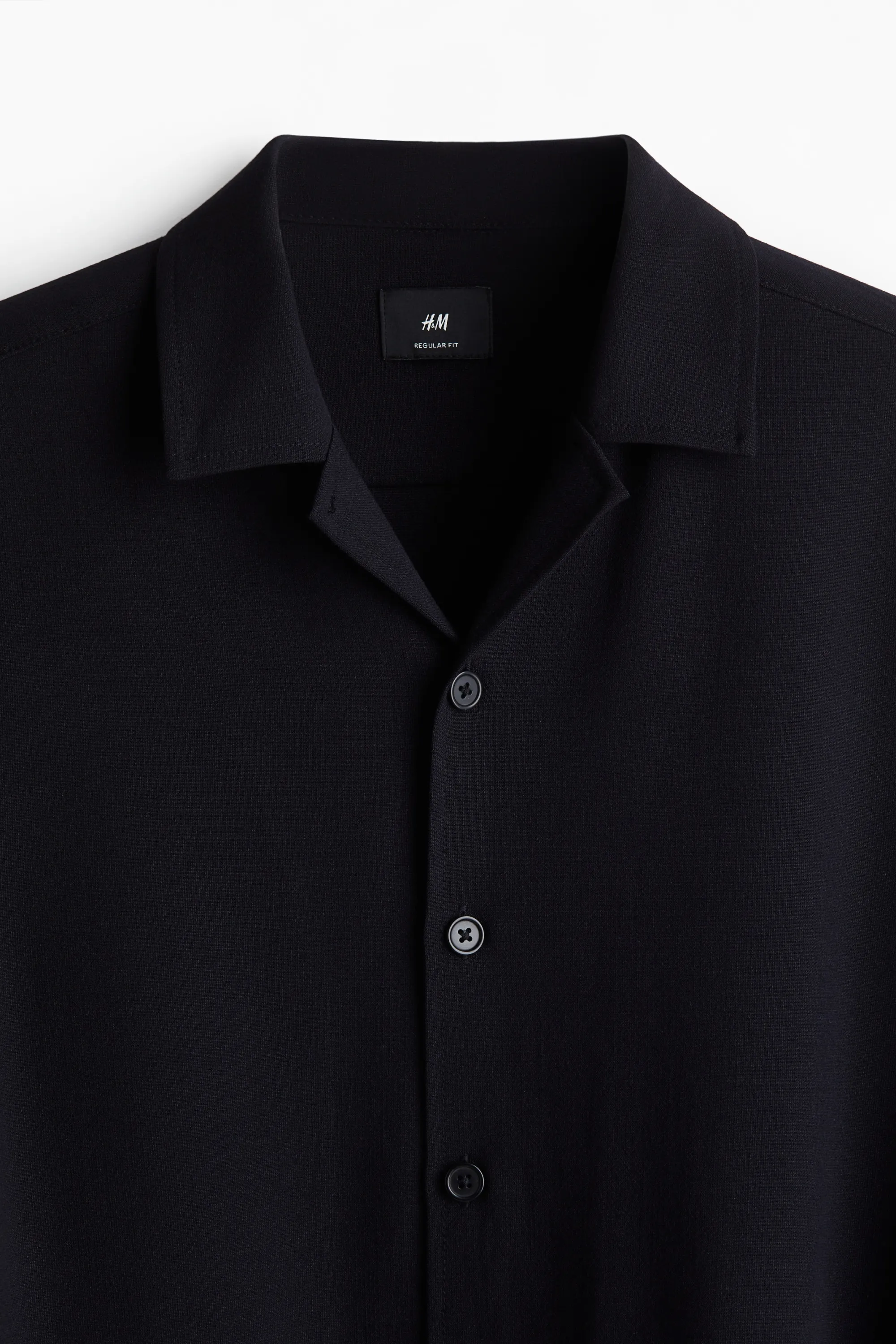 Chemise Regular Fit avec col cubain - Bleu marine