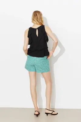 Top volanté uni Femme — photo 4