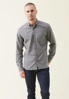La chemise en flanelle - Gris — photo 2