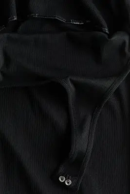 MAMA Robe d'allaitement côtelée - Noir — photo 5