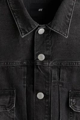 Veste Trucker en denim - Noir denim — photo 4