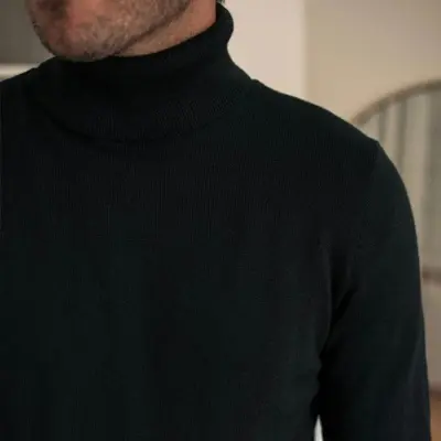 Pull col roulé oxygène noir — photo 3