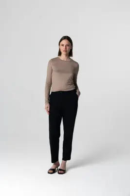 Pantalon Noir en Coton Supima