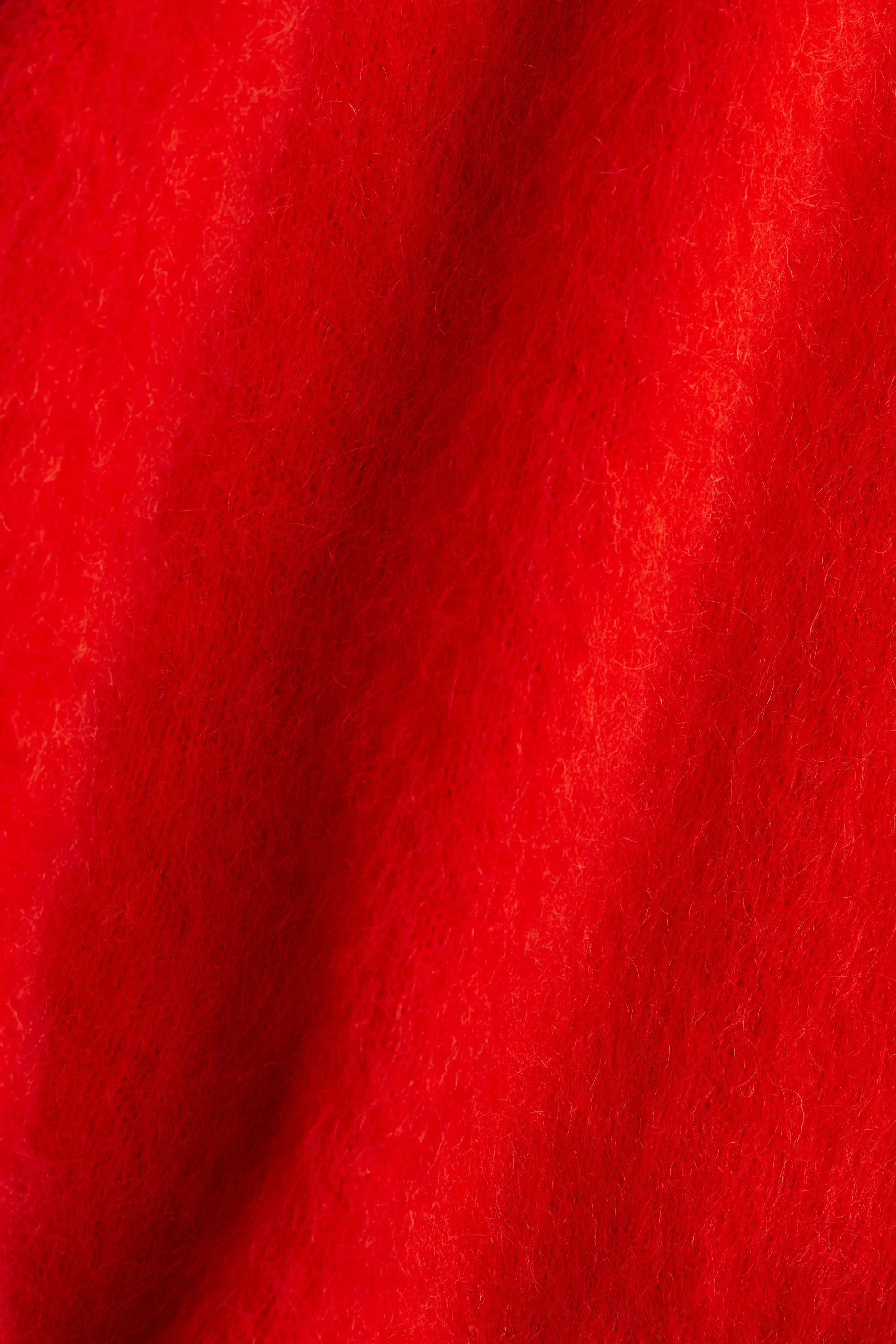 Pull en mohair mélangé - Rouge vif