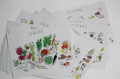 Calendrier perpétuel fruits et légumes A6 – Ellimac Pinson — photo 4