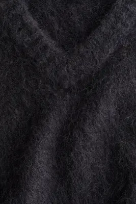 Pull sans manches en mohair mélangé - Gris foncé — photo 4