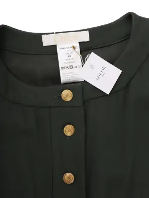 Robe en laine vert foncé boutons dorés Prix boutique 1500€ Taille de 38 — photo 5