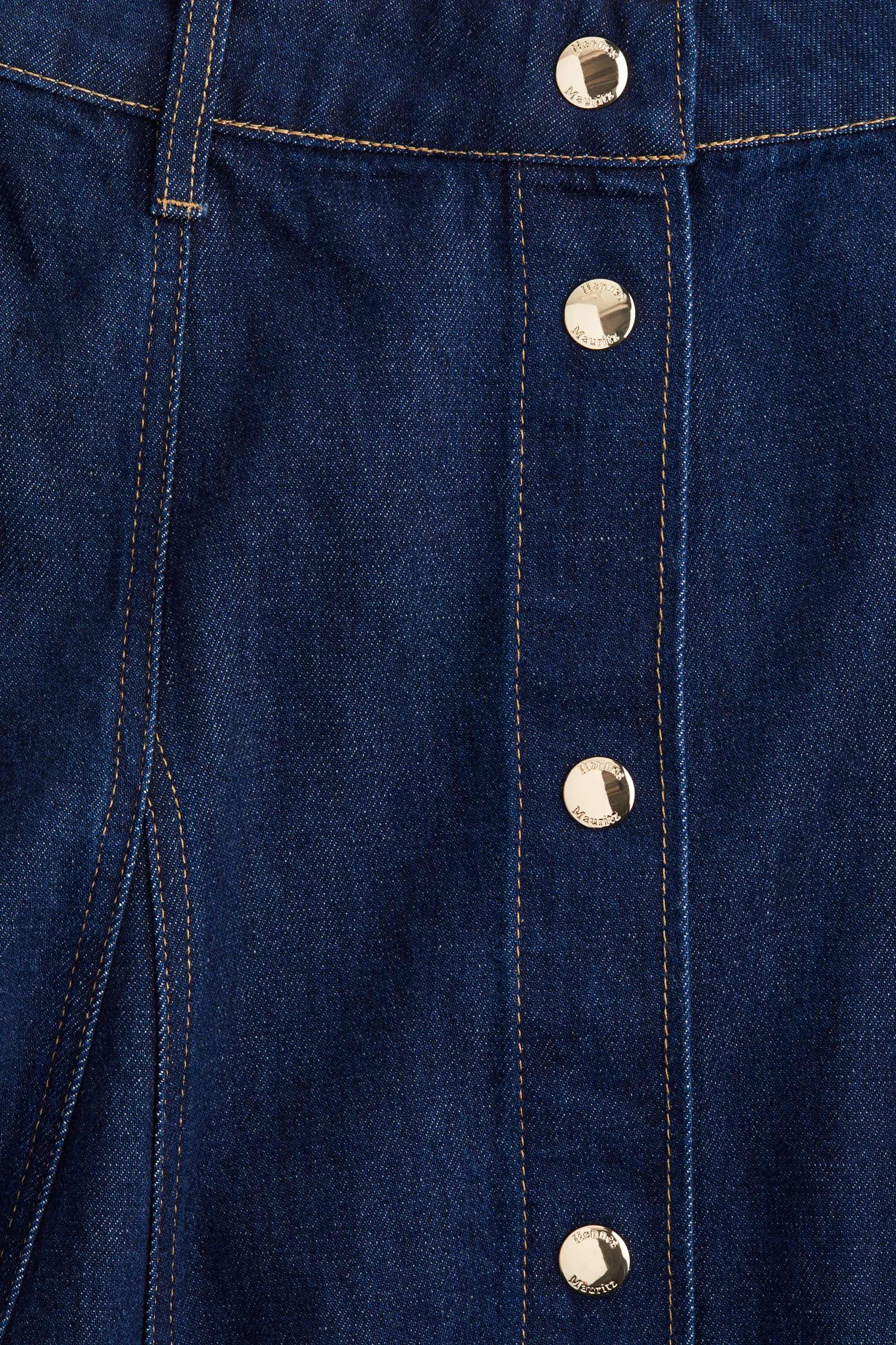 Jupe trapèze en denim - Bleu denim foncé