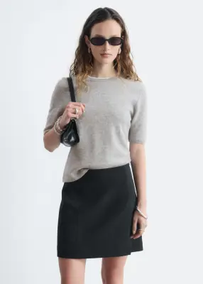 Mini-jupe à taille haute - Noir — photo 1