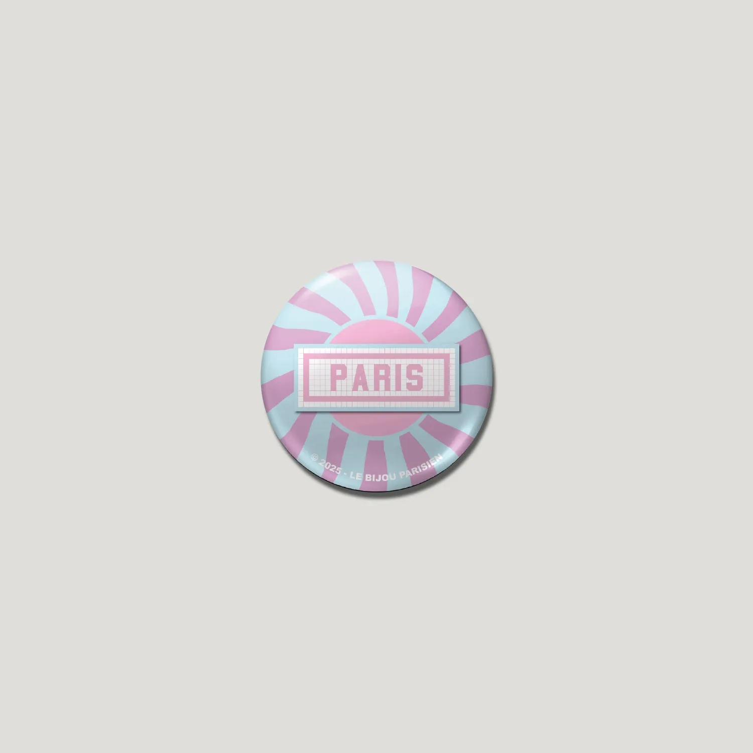 BADGE 32 MM - DESIGN INSPIRÉ DU MÉTRO PARISIEN - POP