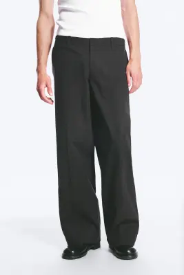 Pantalon de costume plissé décontracté Florian - Noir chiné — photo 1