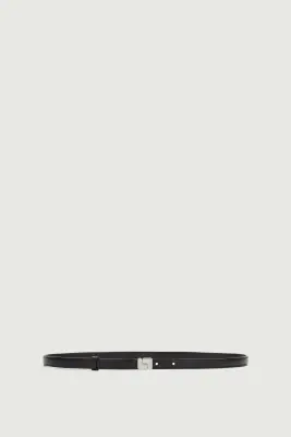 CEINTURE NINON VERY MINI NOIR FERMOIR ARGENTÉ — photo 1