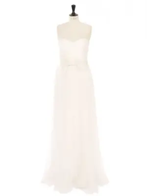 Robe de mariée bustier en tulle blanc écru et noeud Prix boutique 9000€ Taille 36 — photo 1