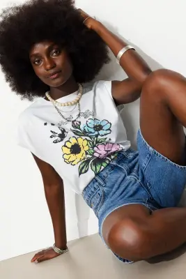 T-shirt à fleurs Femme — photo 2