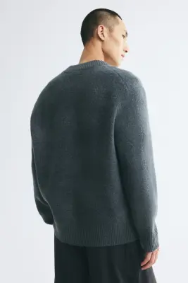 Pull Relaxed Fit - Bleu ancien foncé — photo 3