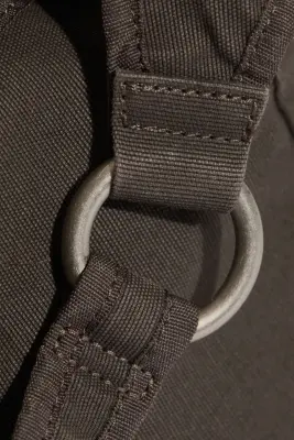 Grand sac à main en toile - Marron foncé délavé — photo 4