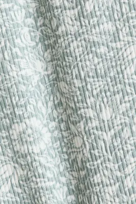 Top en coton à motif - Turquoise clair/fleuri — photo 3