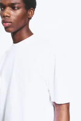 T-SHIRT COUPE DÉCONTRACTÉE - Blanc — photo 1