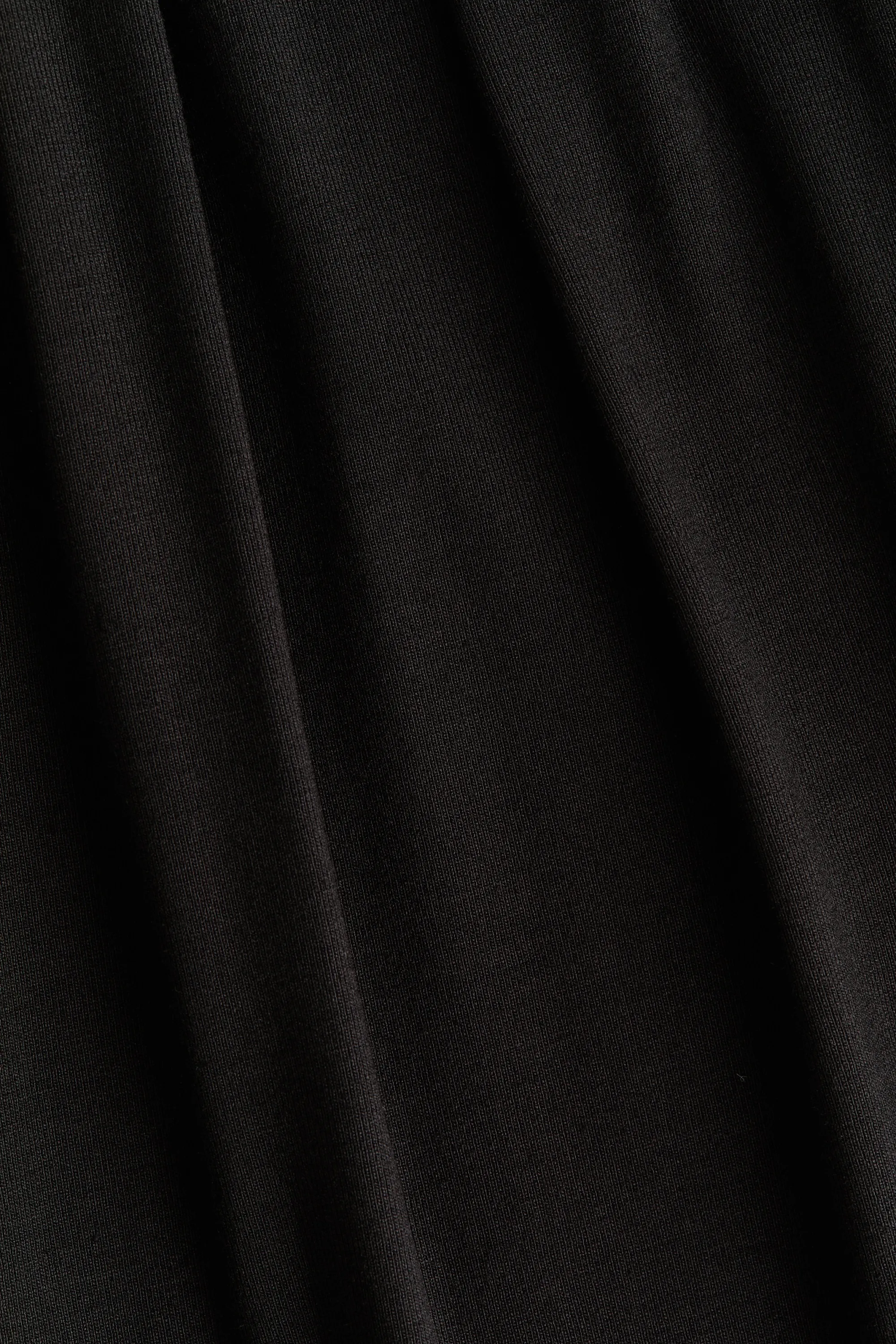Pantalon à cordon en jersey - Noir