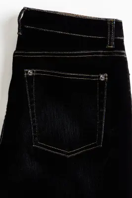 Jean en denim floqué - Noir denim — photo 4