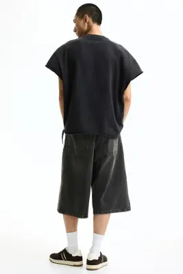 T-shirt Oversized Fit en coton - Noir — photo 3